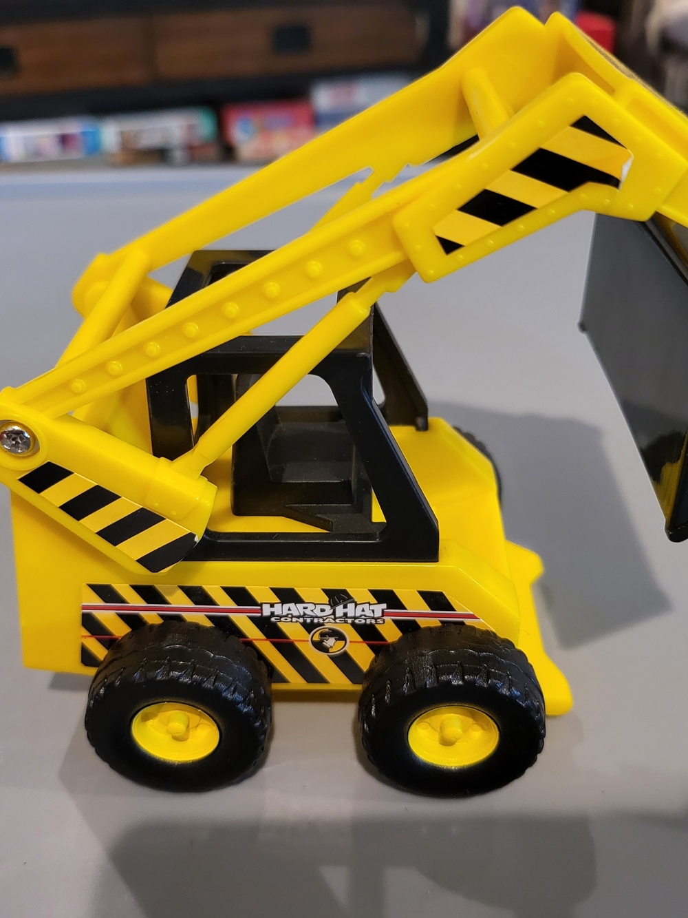 Hard Hat Contractors Yellow Skid Steer Loader Toy